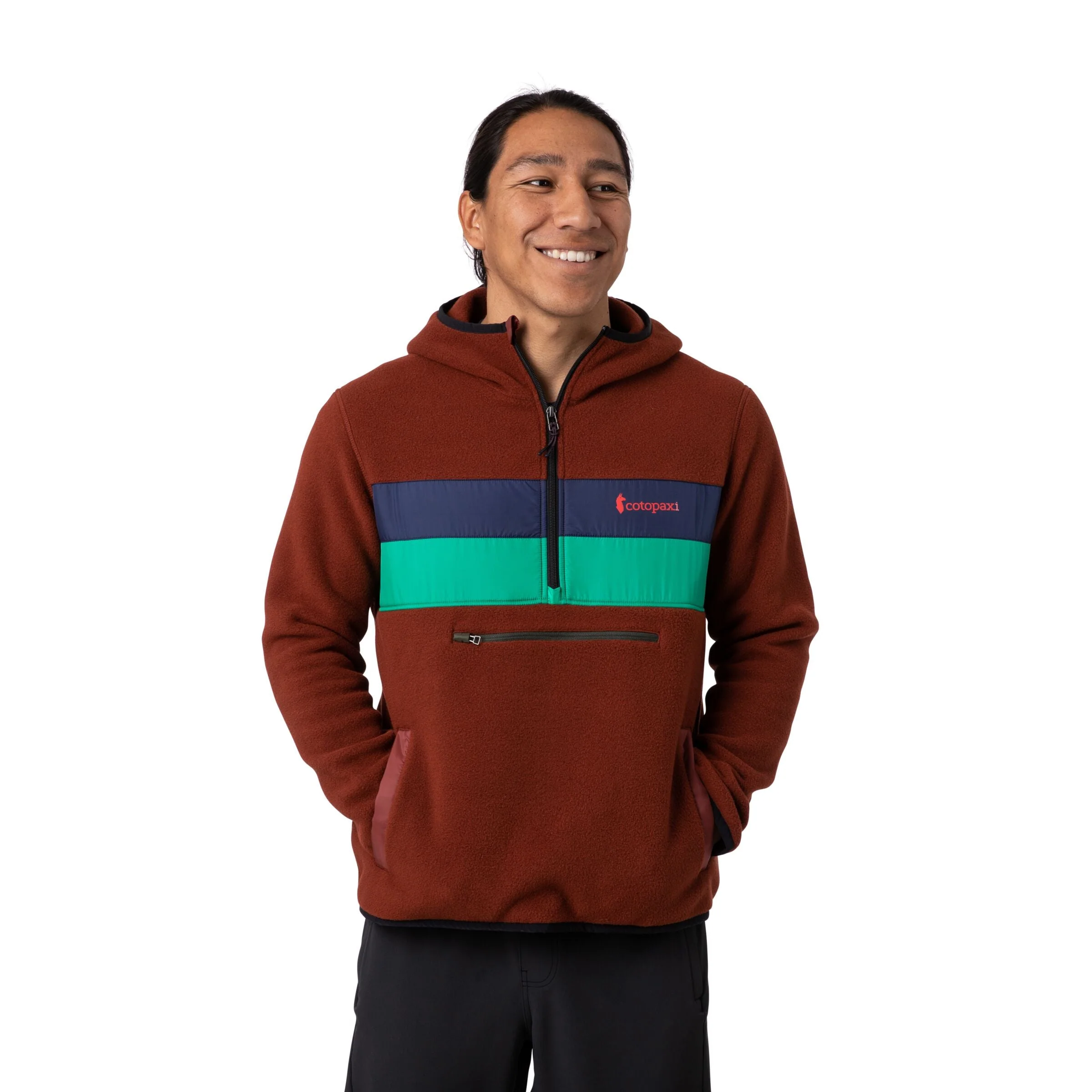 Teca Fleece Hooded Half-Zip Jacket - Recycled - Men's - Image 3
